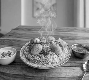Roasted Egg Dum Biryani [Full, 4 Eggs]