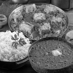 Dal Makhani + Kadhai Paneer + Rice Meal