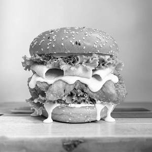Crispy Chicken Rock Ham Burger