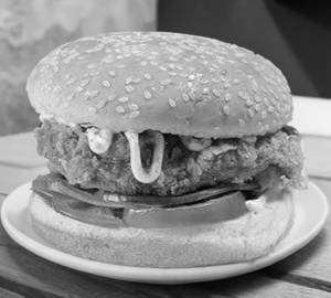 Spicy and cripy burger