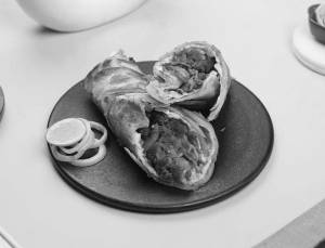 Egg Mutton Tikiya Roll