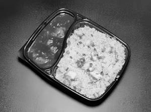 Chicken Fried Rice With Chicken Manchurian Gravy