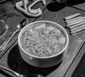 Chicken Burnt Garlic Soup