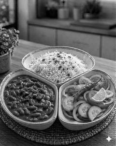Rajma Curry Chawal Salad Combo