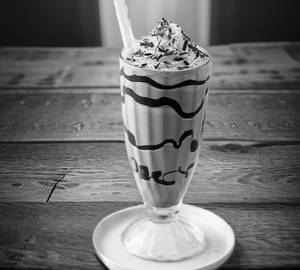 Cold coffee with ice cream
