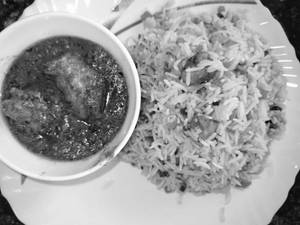 Veg Fried Rice with Chicken Kasha 2pcs