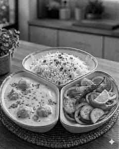 Kadhi Pakoda Curry Chawal Salad Combo