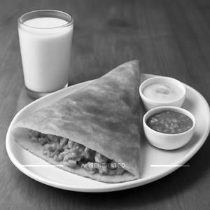 "Paneer Dosa with Lassi"                          