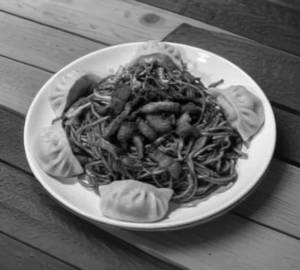Pork Chow +Pork Momo 4 Pieces