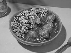 Chilli gravy chicken rice bowl
