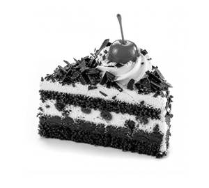 Eggless Black Forest Cake Slice