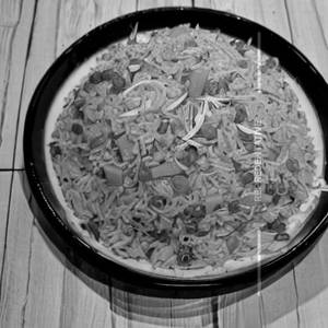 Bull's eye on triple schezwan chicken fried rice