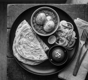 Paratha With Egg Curry ( Full )