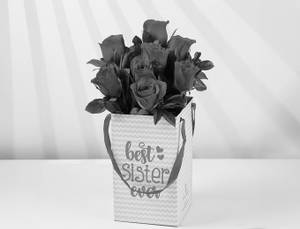 Red Roses Floral Box For Sister
