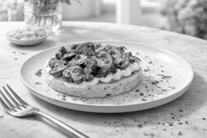 Mushroom Cream Cheese Pancake