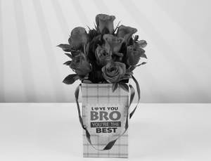 Red Roses Floral Box For Brother