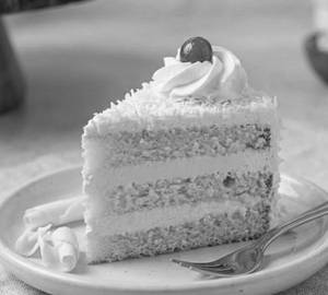 White forest cake pastry