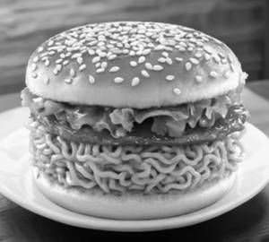 Noodles grilled burger