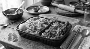 Chicken Fried Rice With Chicken Garrlic Spicy