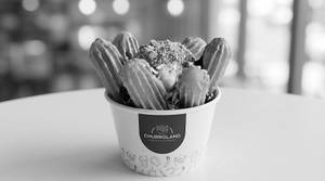 Pistachio Kunafa Ice Cream Churros