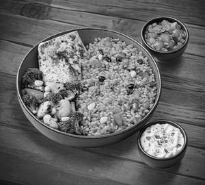 Mexican Rice Served With Grilled Paneer