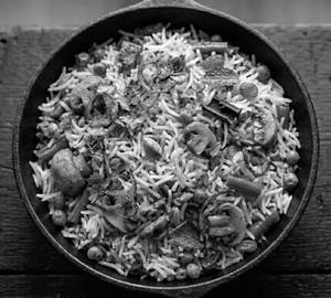 Matar Mushroom Biryani