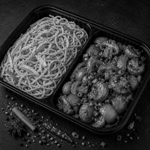 1 Veg Noodles + 1 Mushroom Chilly