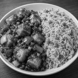 PANEER MANCHURIAN WITH VEG FRIDRICE