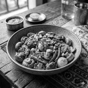 Mustard Chilly Mushroom