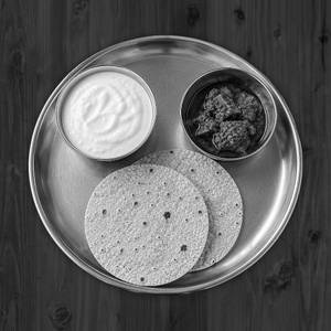 2 Sada Paratha With Dahi, Achar