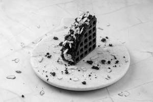 Brownie Bliss With Almonds Waffle