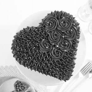 Chocolate Heart Truffle Cake