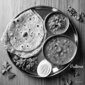 4 Roti With Dal Fry