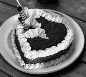 Red velvet heart shape