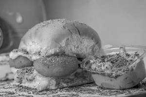 Cheesy Jain Vada Pav