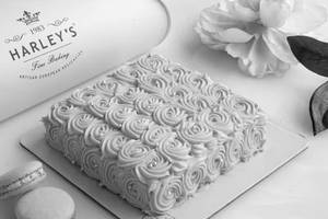 French Vanilla Strawberry Rose Medovik Cake