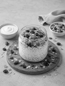 High Protein Nuts, Fruits & Seeds Yogurt Muesli Jar [350 Ml Salsa Jar]