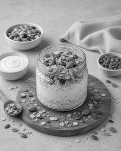 No Added Sugar Yogurt Muesli Jar [350 Ml Salsa Jar]