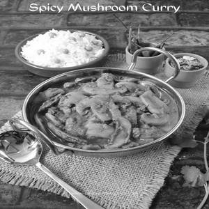 Steamed Rice With Mushroom Masala