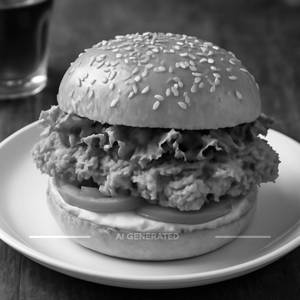 Fried chicken burger