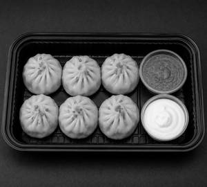Steamed veg momos   [6 pcs]