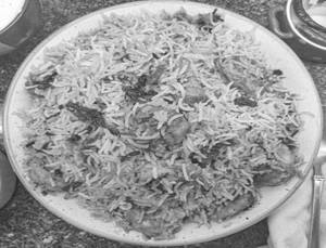 Hyderabadi Prawns Fry Biryani