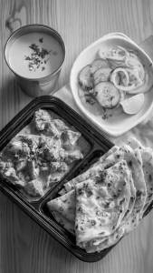 Chicken Masala + 3 Roti  + 1 Buttermilk + Salad