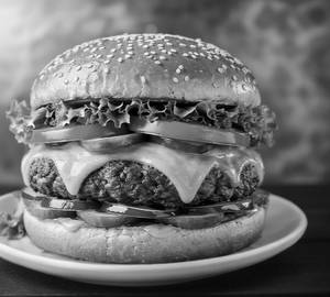 Cheesy aloo tikki burger