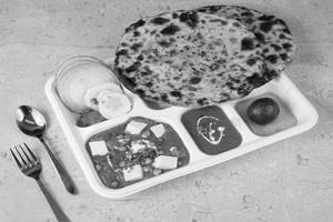 Mutter Paneer Kulcha Thali