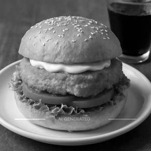 Fried paneer burger