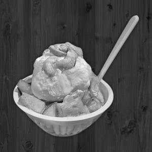 Fruit salad ice cream