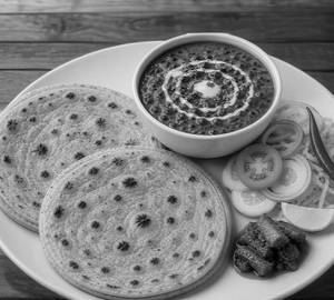 Dal Makhni + 2 Plain Paratha + Salad + Aachar