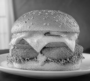 Chefs special cheesy nugget burger