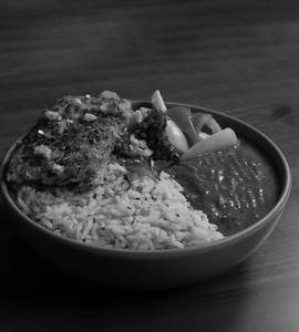 Grilled Fish With Brown Rice Healthy Meal [Oil Free]